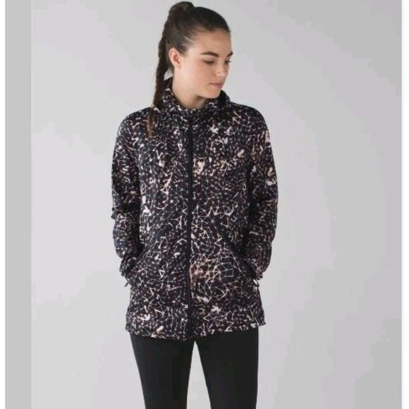 Lululemon Miss Misty Jacket II Star Crushed Multi W/ Packable Hood Size 4 Zip Up - Picture 1 of 12